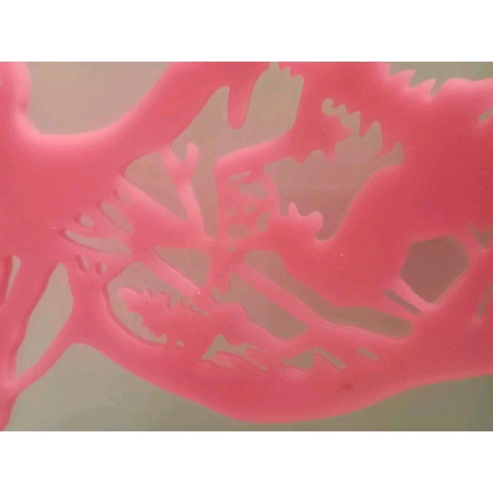 Deer Silhouette Pink Resin With Deer & Pine Trees Inside Homemade Home Decor New